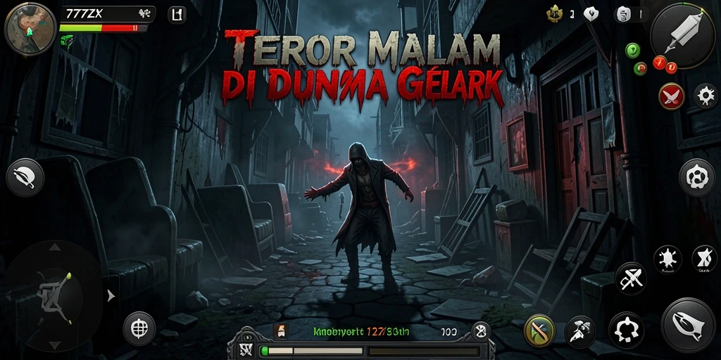 Screenshot dari gameplay <strong>777ZX</strong> yang menegangkan dan menyeramkan.