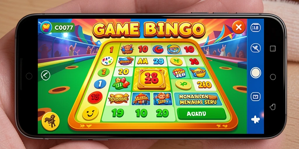 Screenshot gameplay C0077 menampilkan suasana permainan Bingo yang seru dan interaktif.