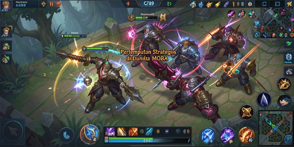 Gameplay seru di dalam dunia C789 yang penuh strategi MOBA.