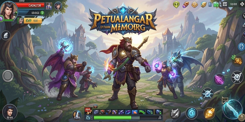 Screenshot gameplay CADAS138 menunjukkan pertarungan seru di dunia MMORPG.
