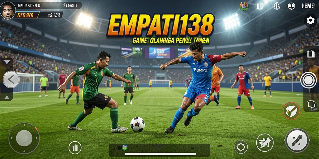 Tampilan menarik gameplay olahraga yang mendebarkan.
