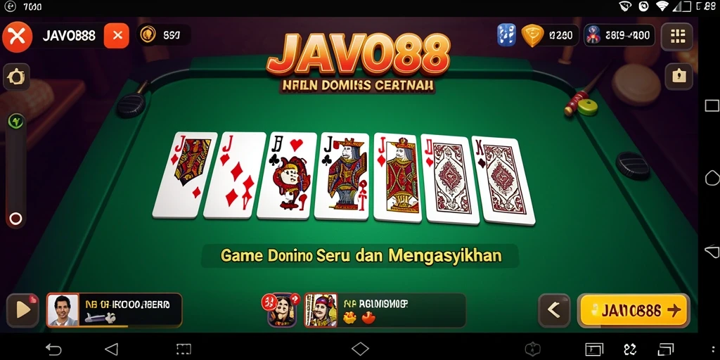 Tampilan gameplay seru dari JAVO88 saat bermain Domino.