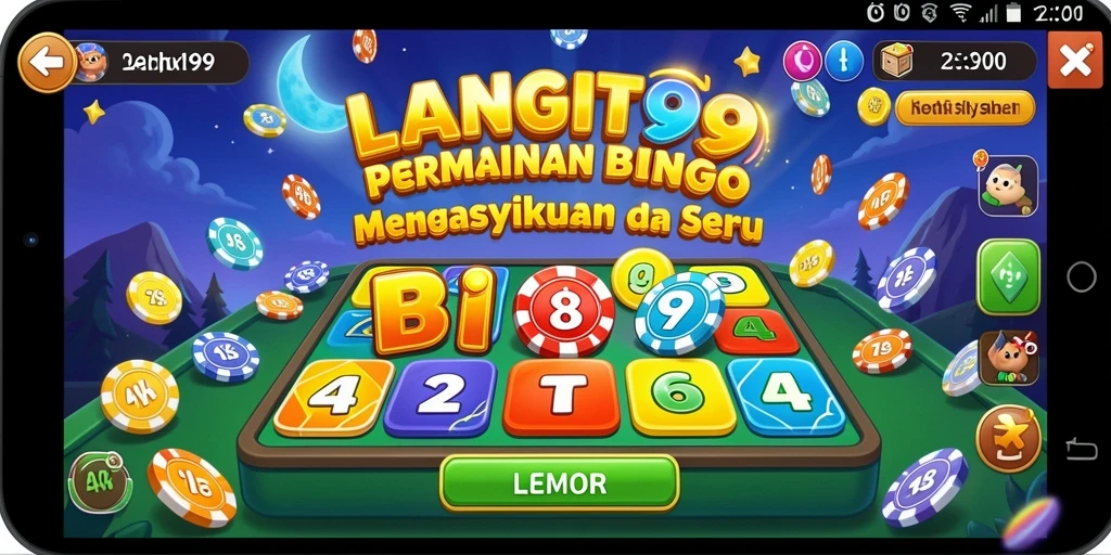 Tampilan menarik dari gameplay Bingo di LANGIT99.