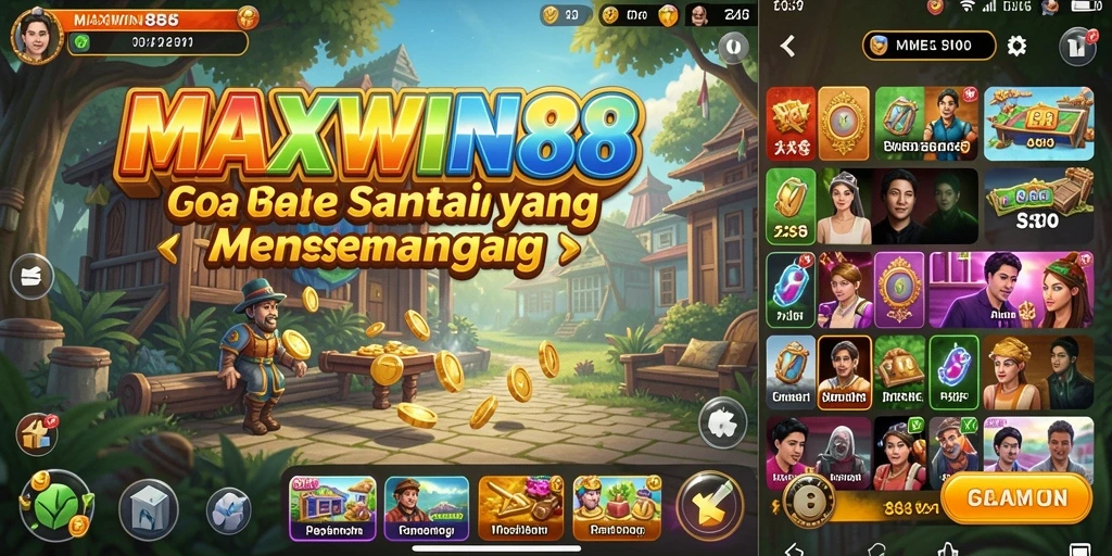 Tampilan gameplay menarik dari MAXWIN88 dengan level yang berwarna-warni.