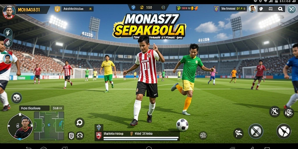 Tangkapan layar MONAS77 yang menampilkan aksi pertandingan sepakbola yang seru.
